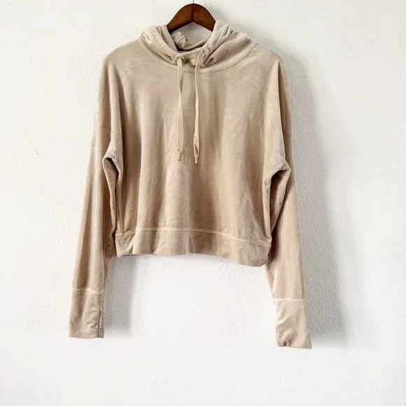 Aerie OFFLINE Velour Oversized Hoodie Lounge Cozy Soft Girl Medium - Picture 2 of 14